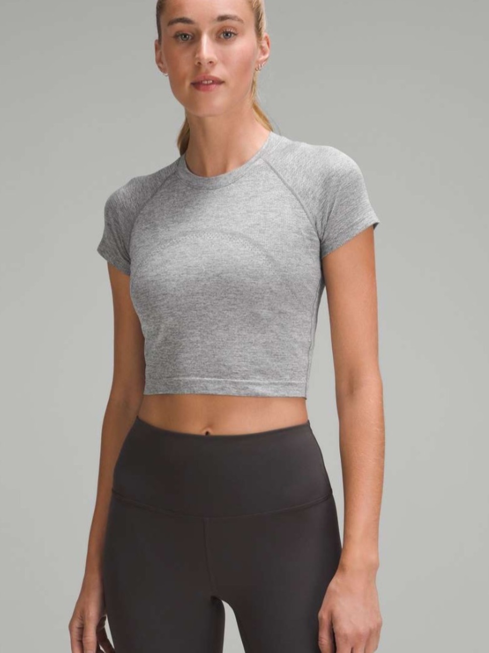 Lululemon Swiftly Tech Cropped Short-Sleeve Shirt 2.0 Size 8